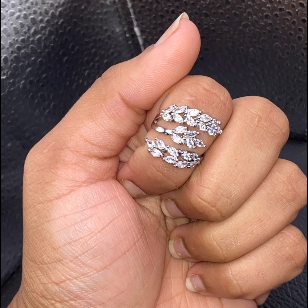 Luxury Elegant Leaf Branch Statement Ring - image 8